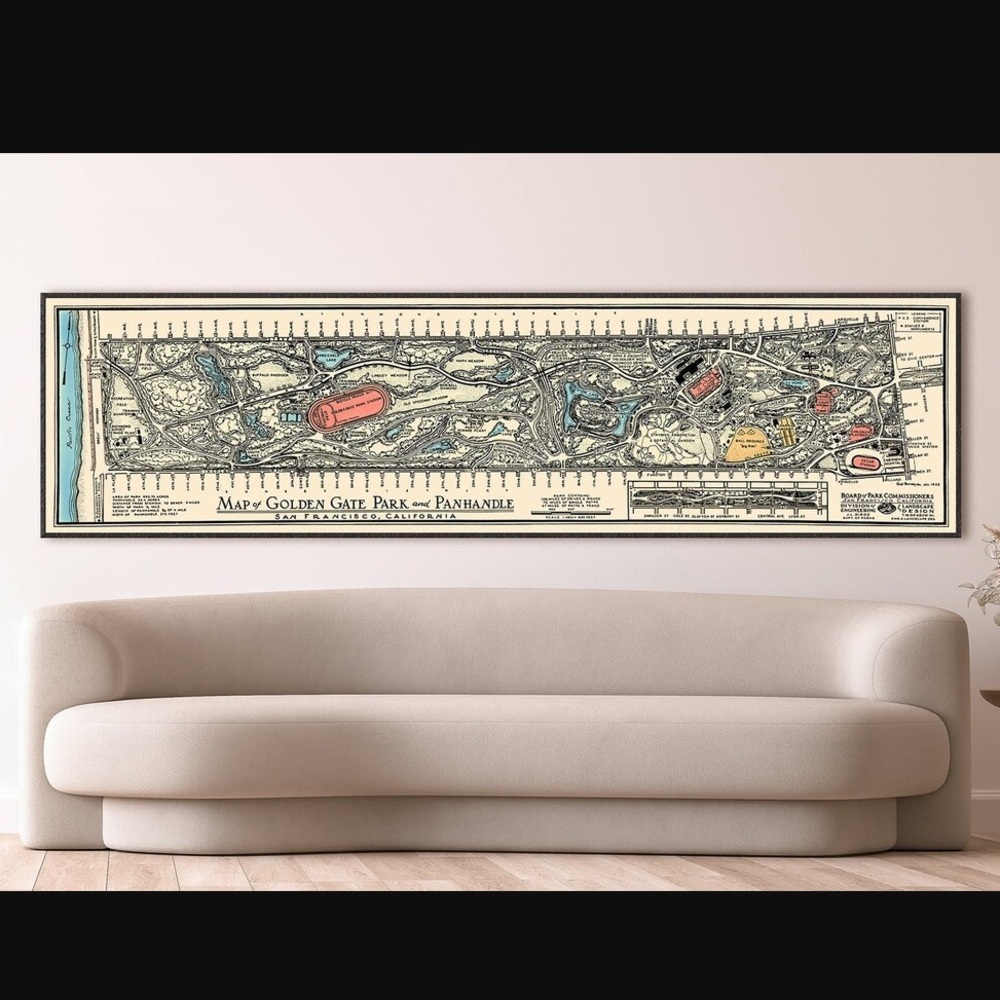 New Map of Golden Gate Park and Panhandle print only